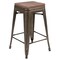 Flash Furniture 24" High Metal Indoor Counter Stool, Gray, PK4 4-ET-31320W-24-GN-R-GG - alternate 6